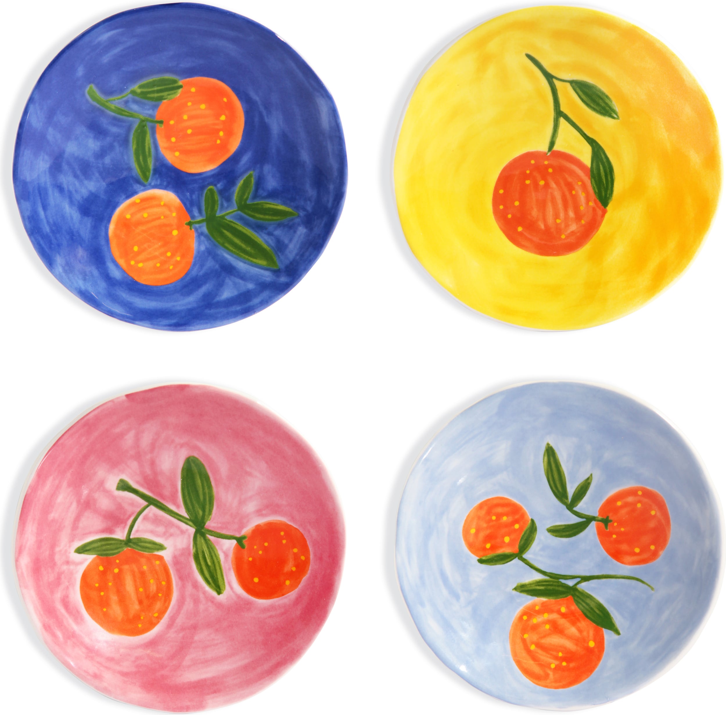 Orange Full Dessertteller 16 cm, 4 St.