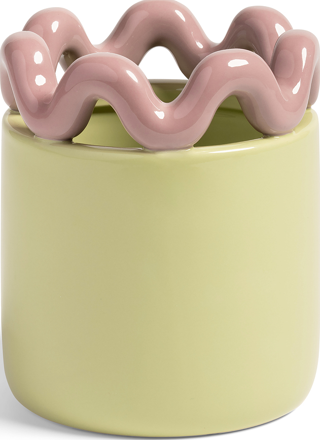 Osłonka na doniczkę Sway 12,5 cm zielona