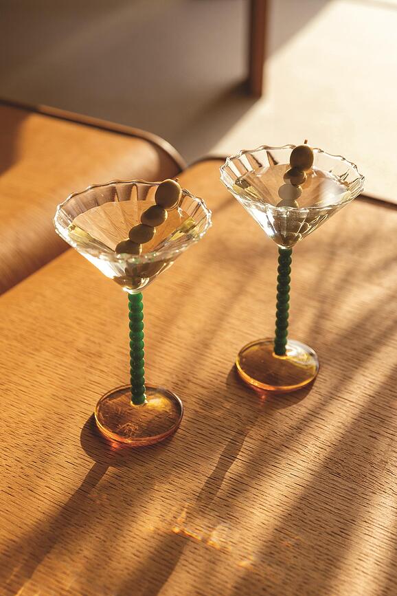 Perle Cocktailgläser 150 ml, bernsteinfarben, 2 St.