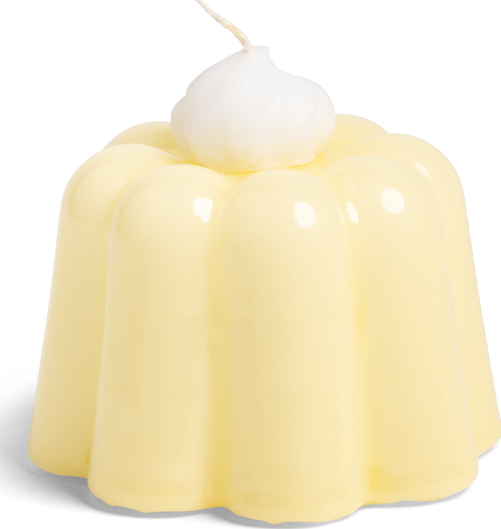 Pudding Kerze 8 cm, gelb