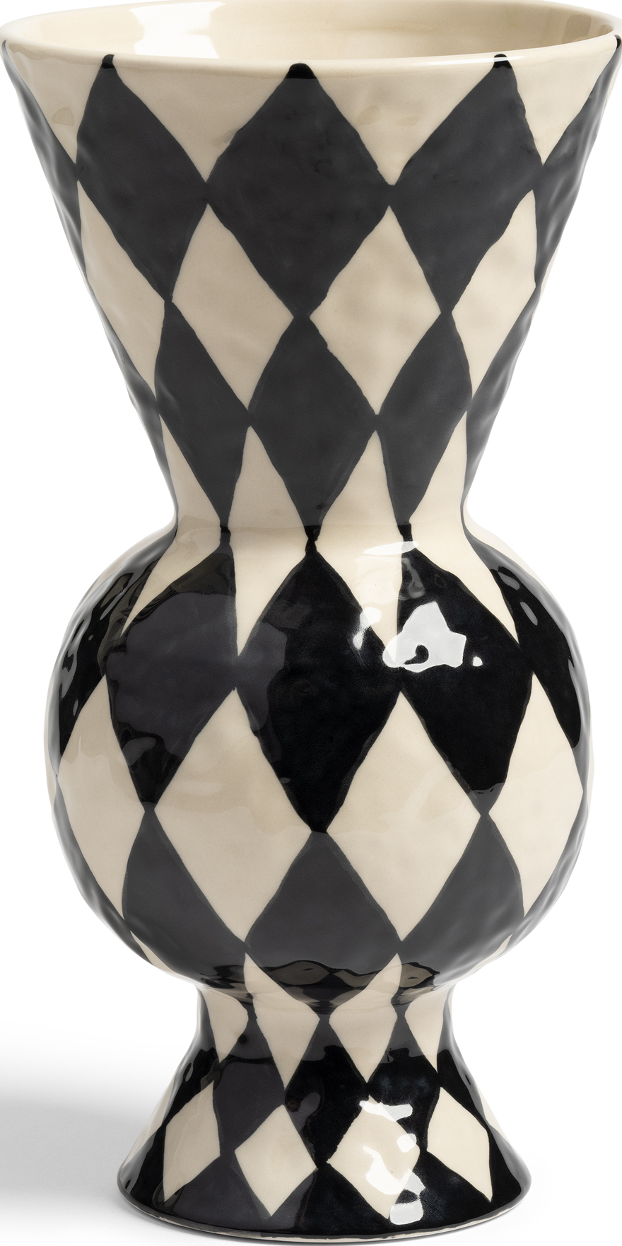 Rhombic Vase 29,5 cm, schwarz