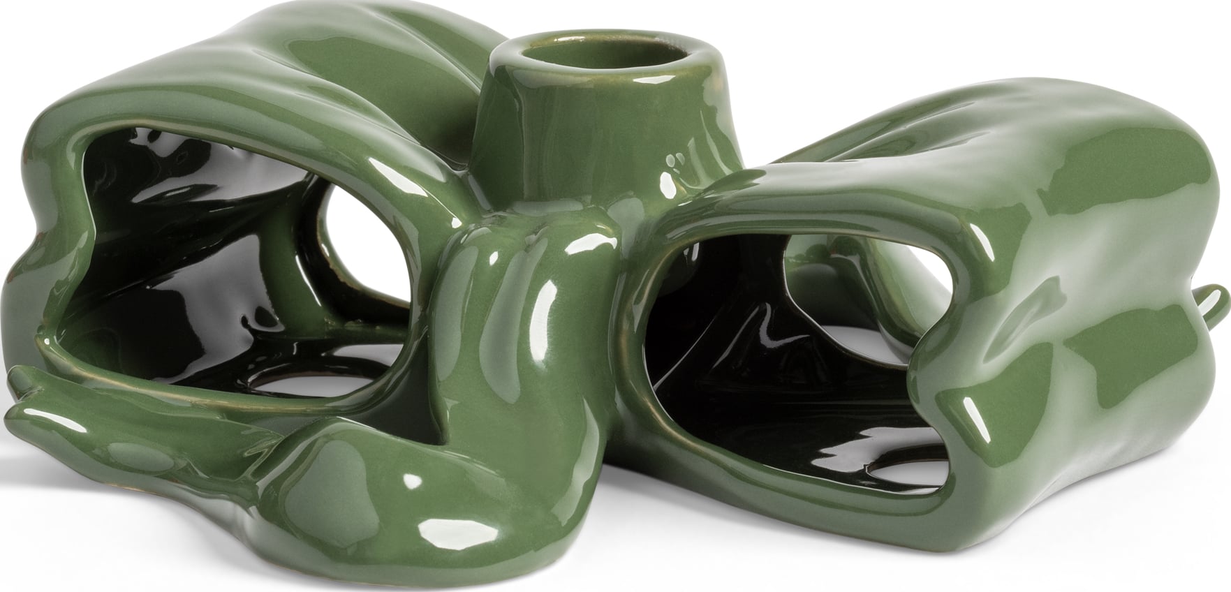 Ribbon Kerzenhalter für klassische Kerzen, grün