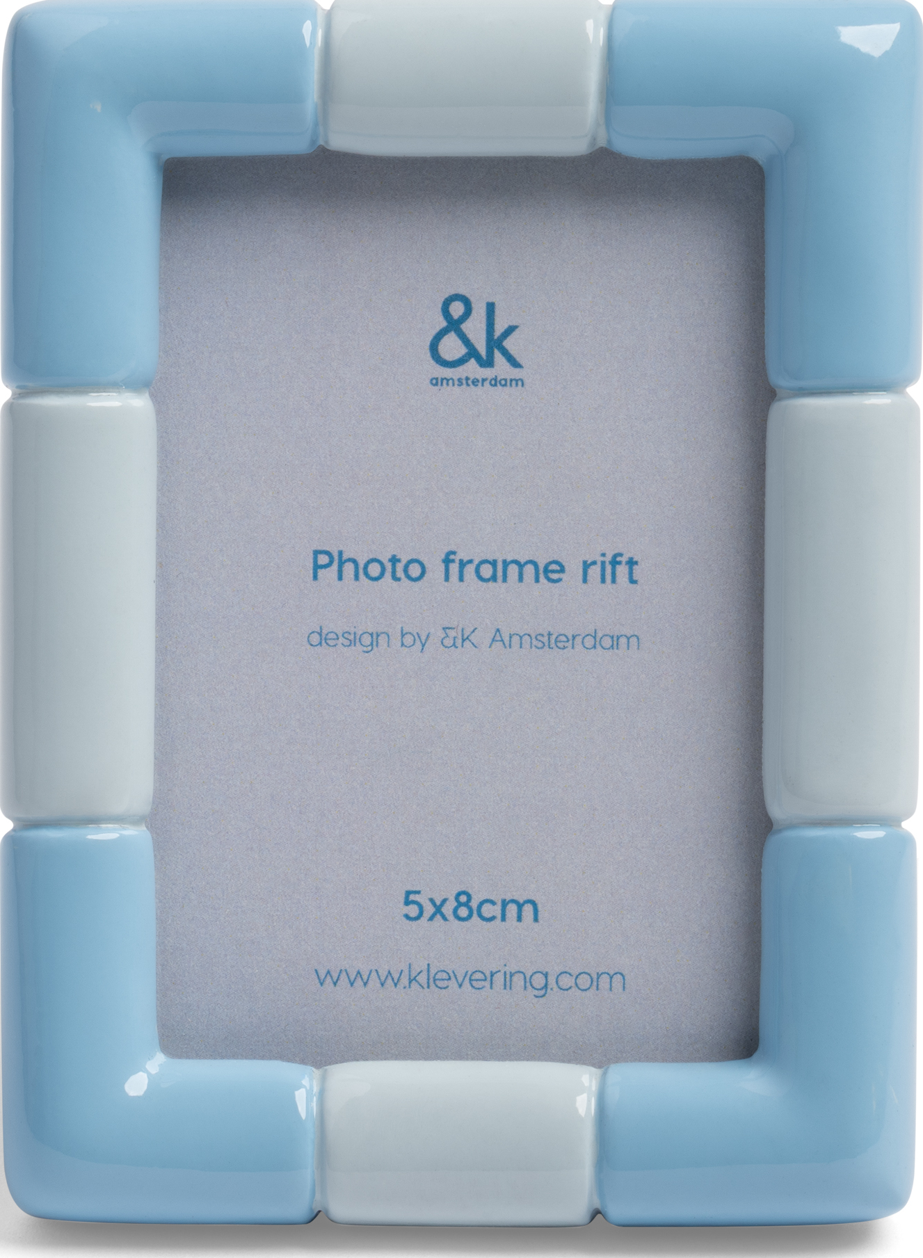 Rift Bilderrahmen rechteckig 5,5 x 8 cm, hellblau