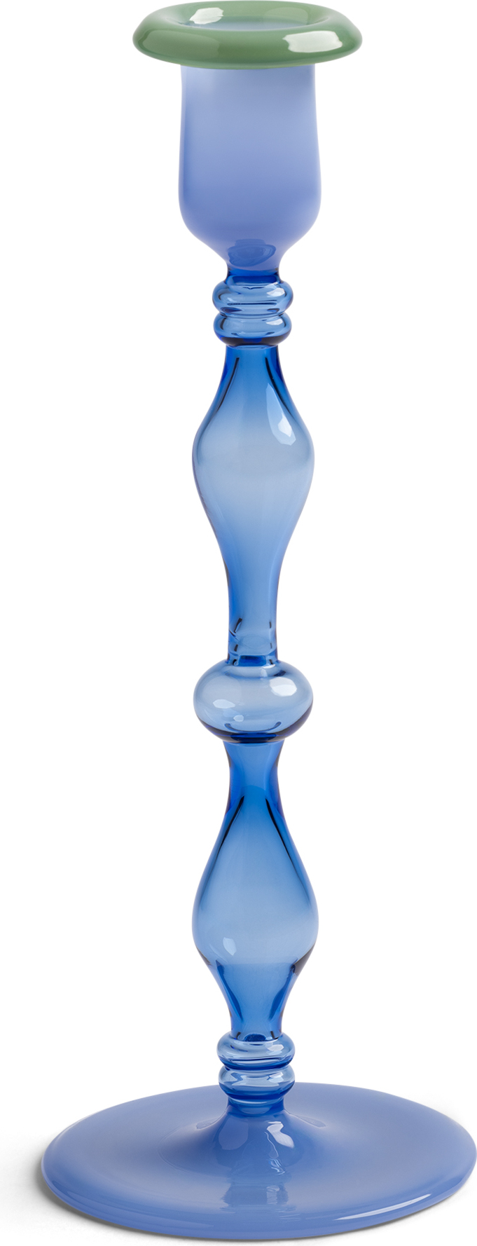 Salto Kerzenständer für klassische Kerzen 22,5 cm, blau