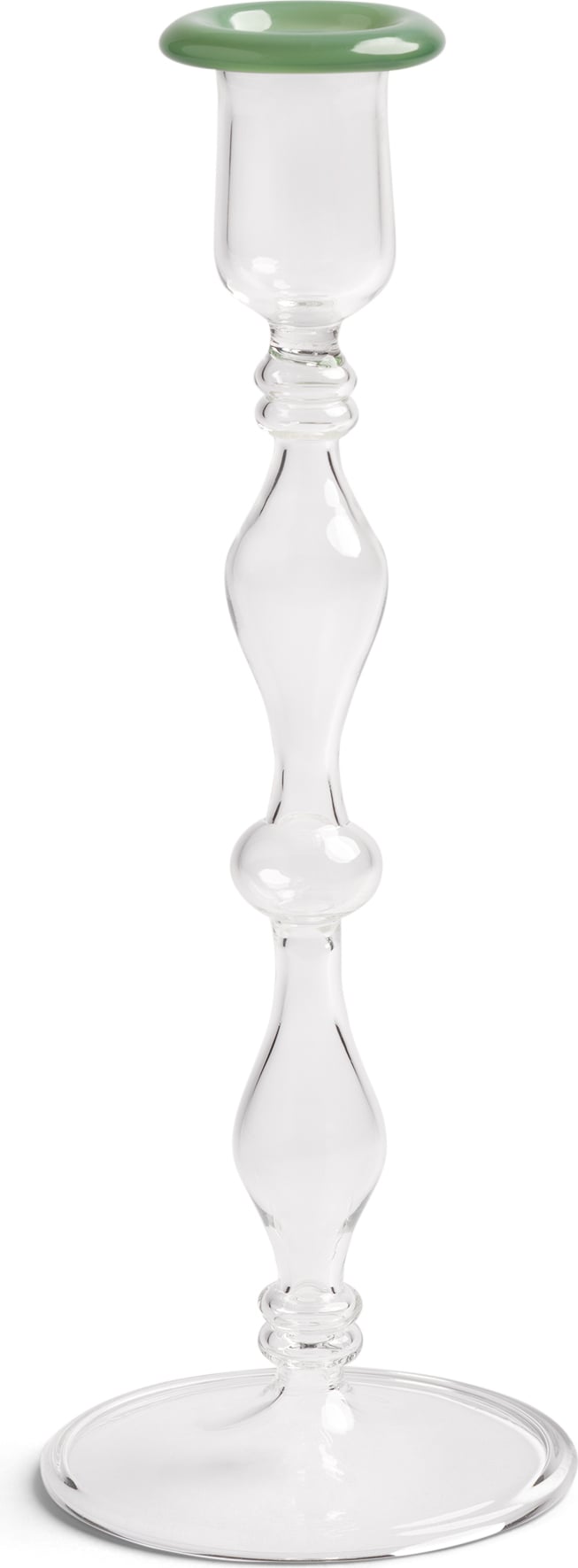 Salto Kerzenständer für klassische Kerzen 22,5 cm, transparent