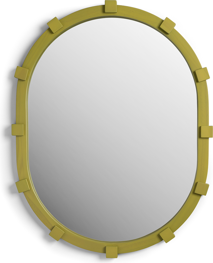 Sienas spogulis Chunk ovāls, 51 cm, zaļš