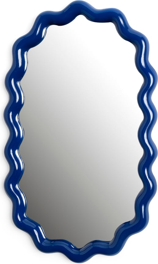 Sienas spogulis Zigzag ovāls, 40 cm, zils