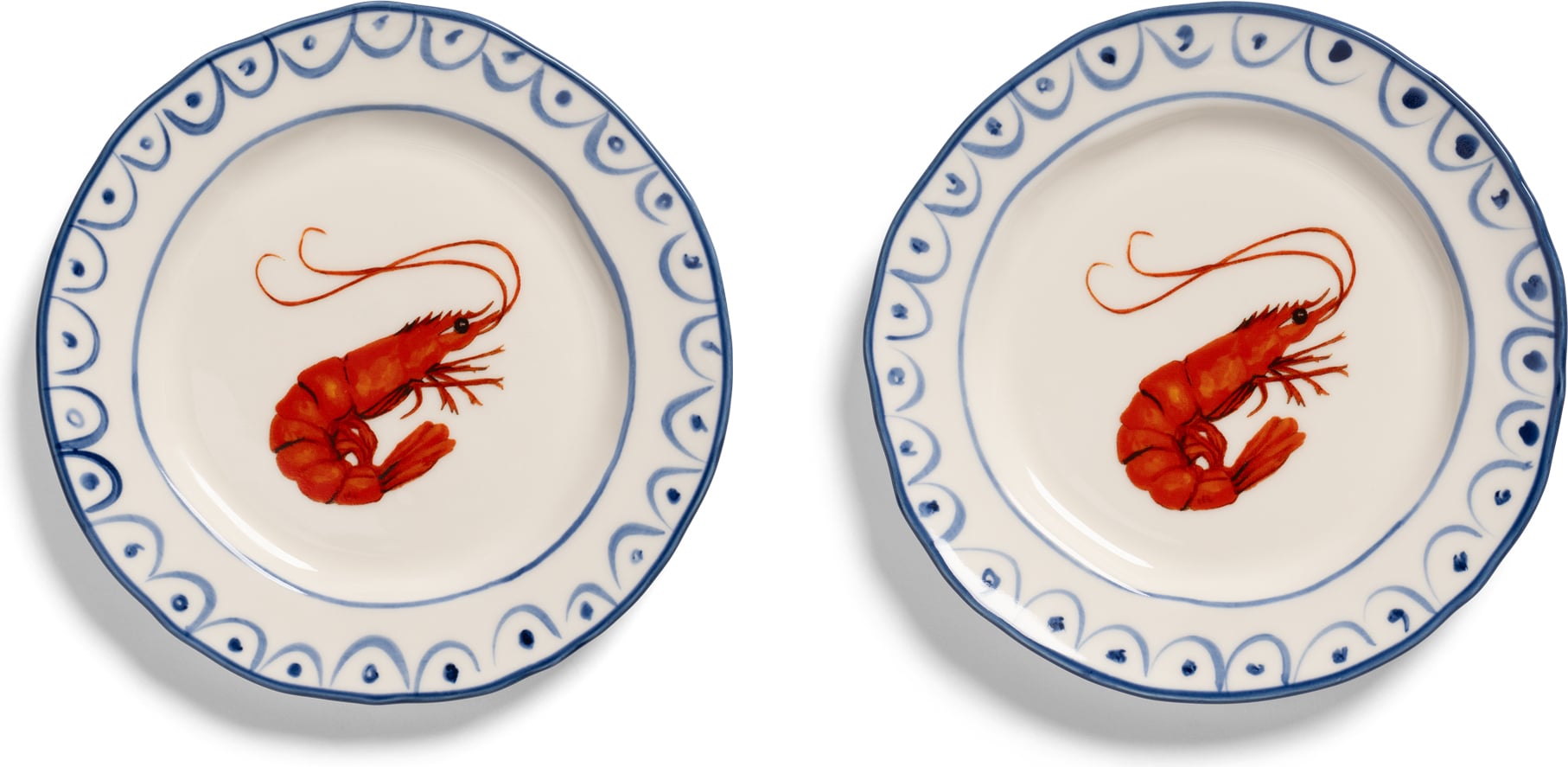 Sirène Crevette Dessertteller 17 cm, 2 St.