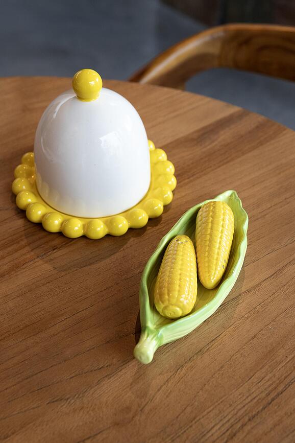 Солонка та перечниця &K Corn з підставкою