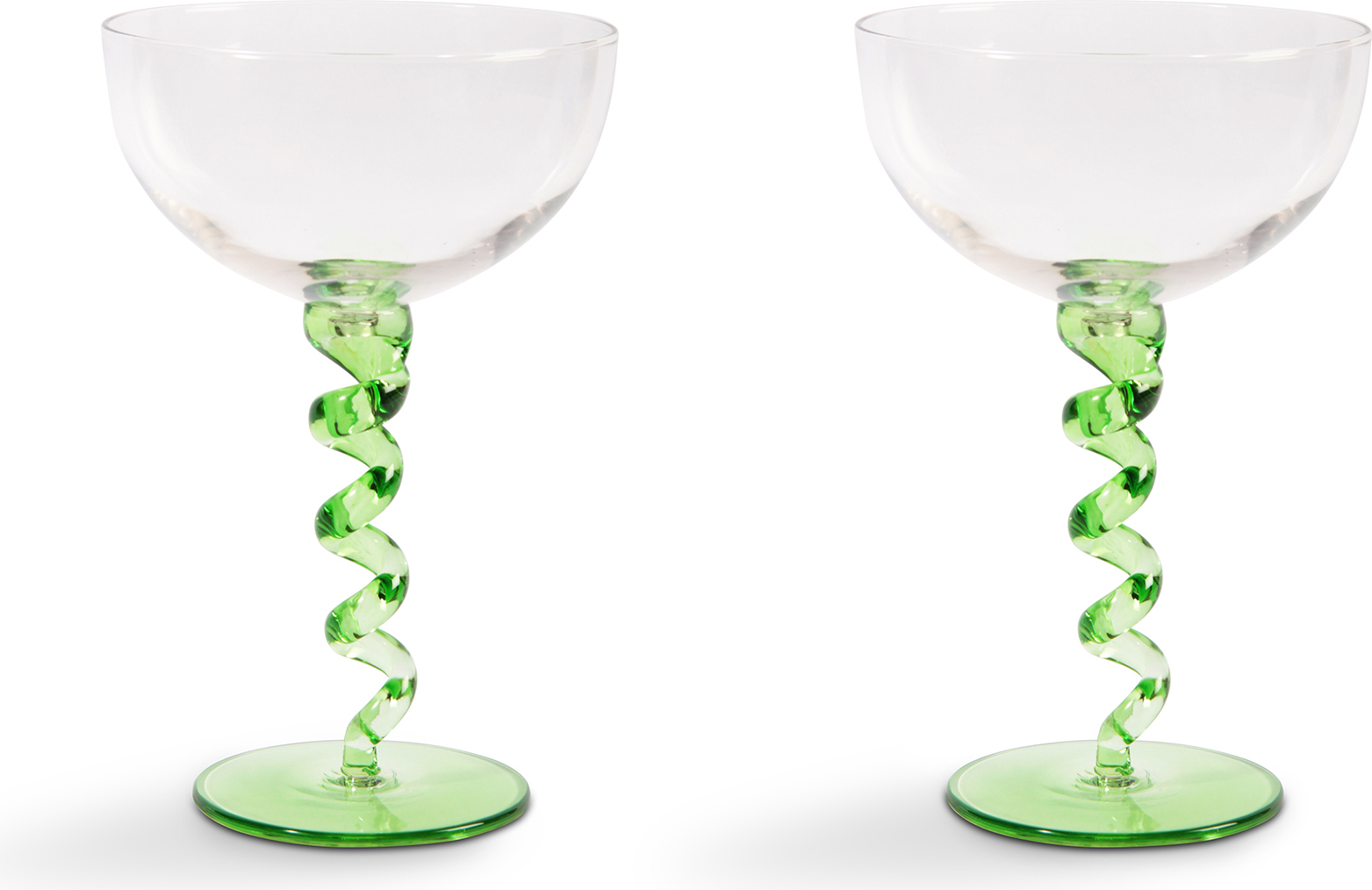 Spiral Cocktailgläser 200 ml, grün, 2 St.