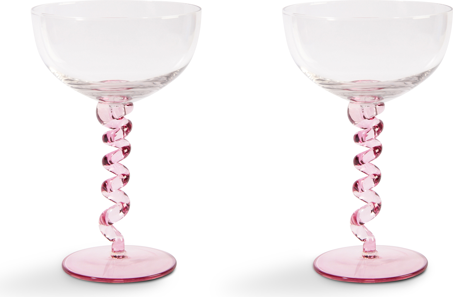 Spiral Cocktailgläser 200 ml, rosa, 2 St.