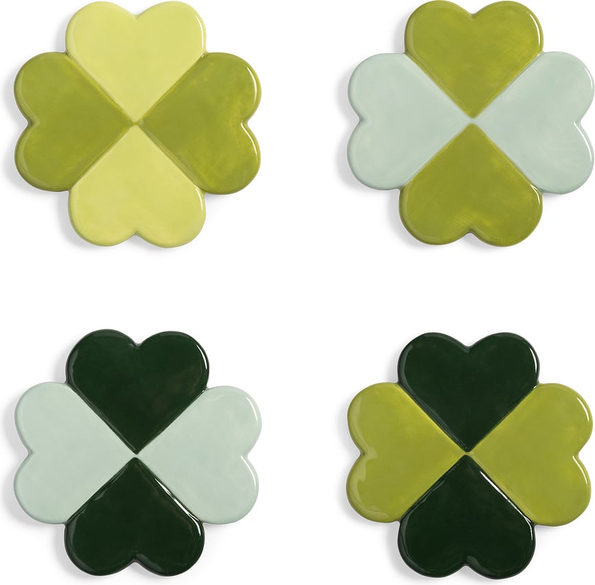 Suporturi pentru pahare Lucky Clover, 4 buc.