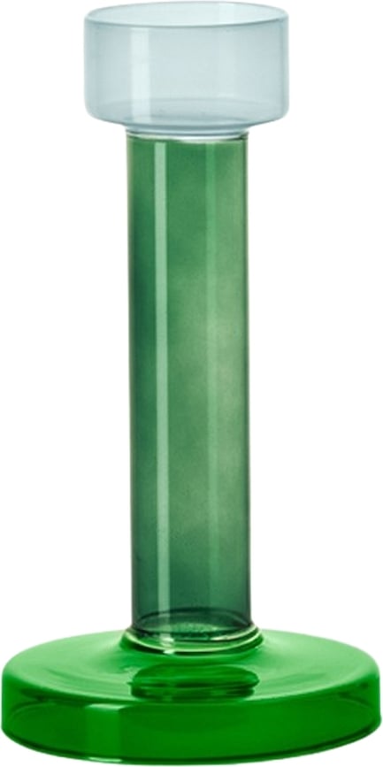 Świecznik Bole 21 cm zielony