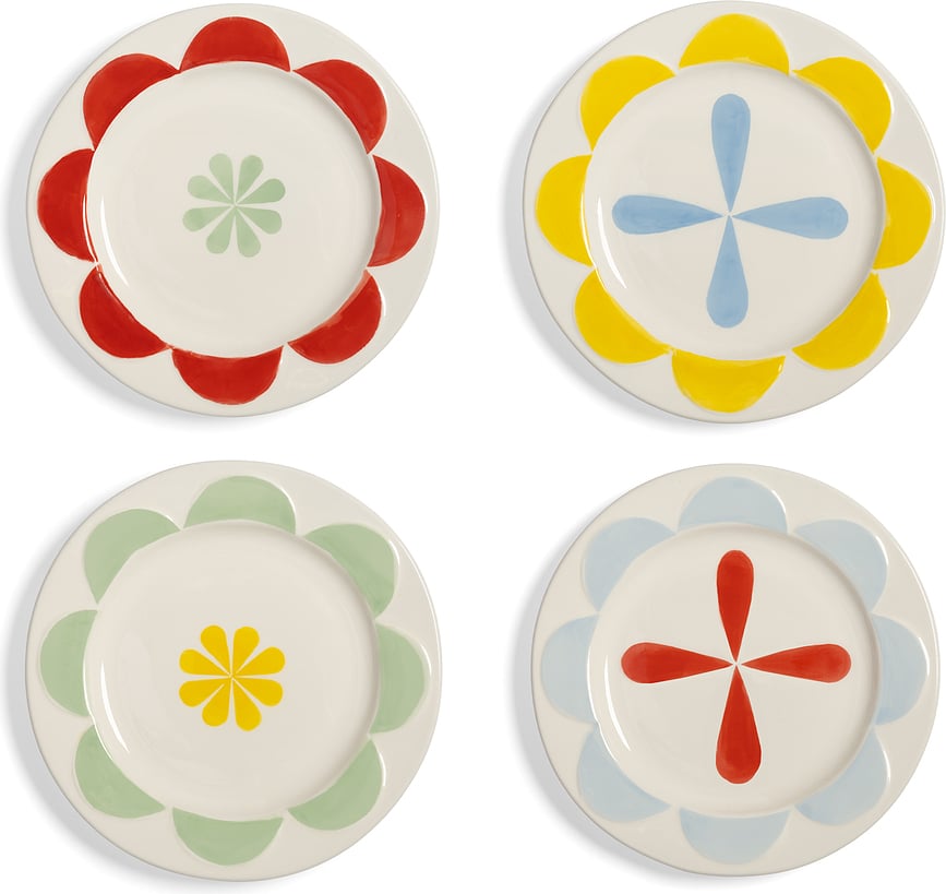 Talerze deserowe Folk 17,5 cm 4 szt.