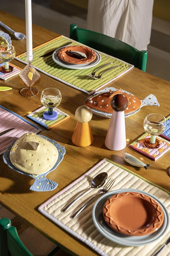 Talerze deserowe Mochi 17,5 cm żółte 2 szt.