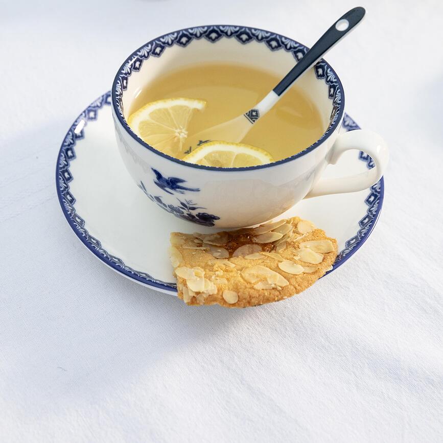 Tazzine da tè con piattini Delftware, 2 pz.