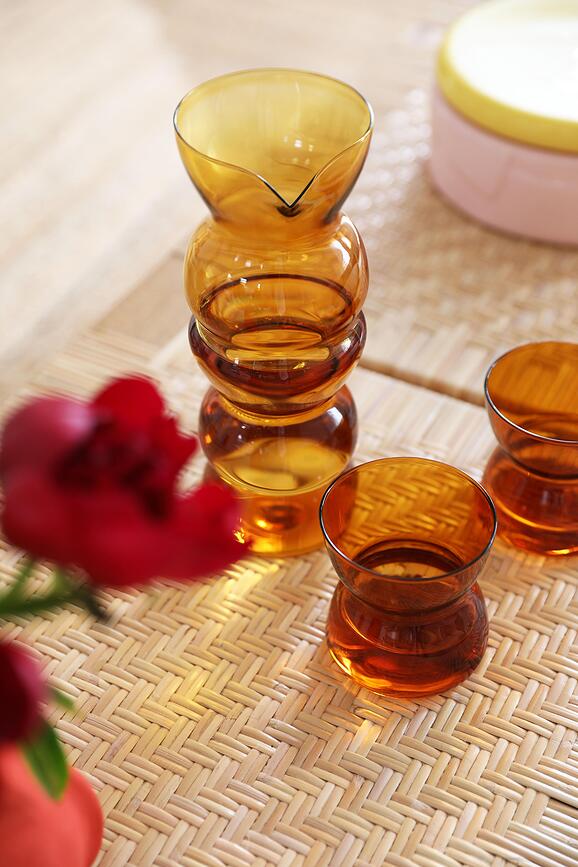 Totem glazen amber, 2 st.