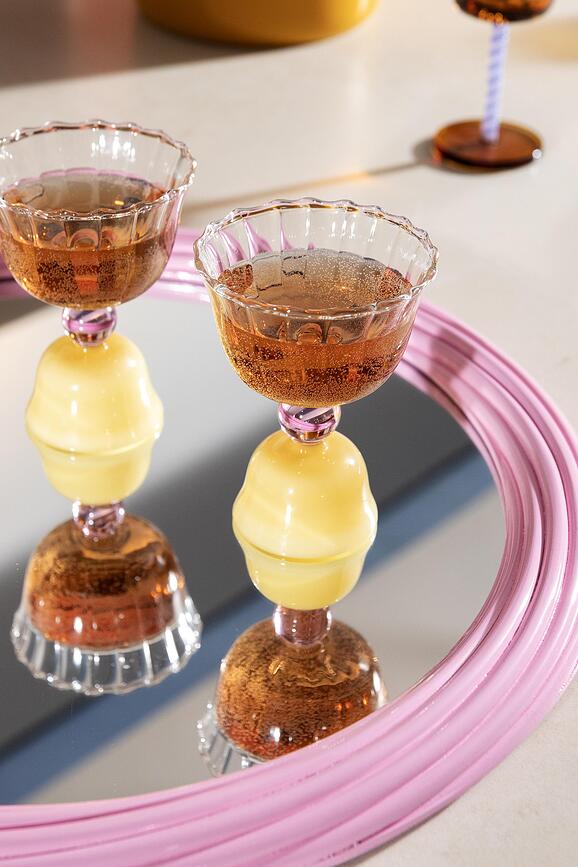 Tulip Wine Glasses 200 ml, caramel, 2 pcs.