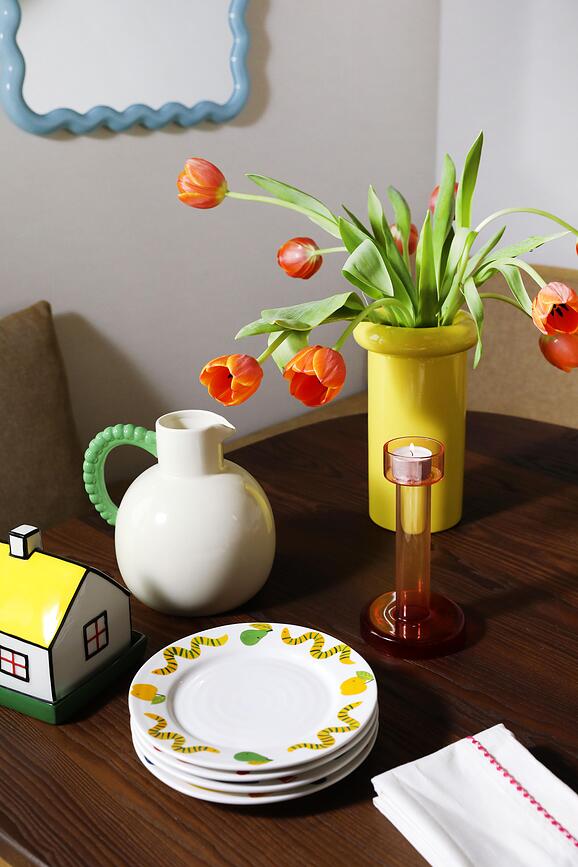 Turban Vase 27 cm, yellow