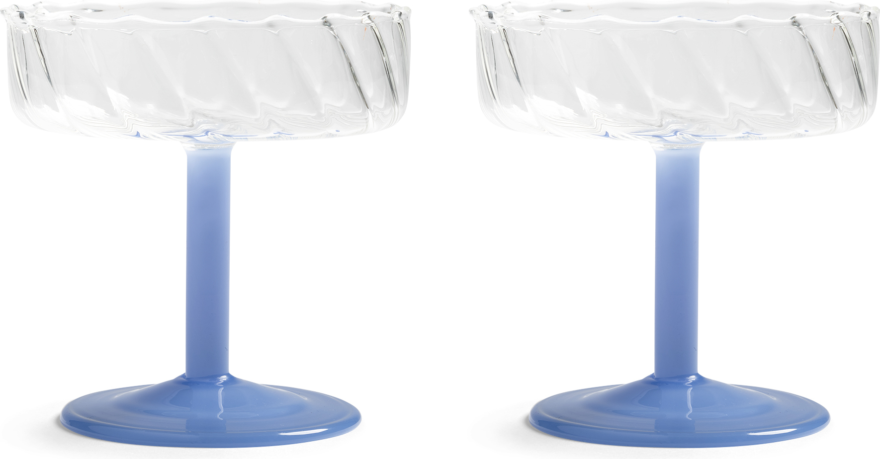 Twirl Cocktailgläser 200 ml, blau, 2 St.