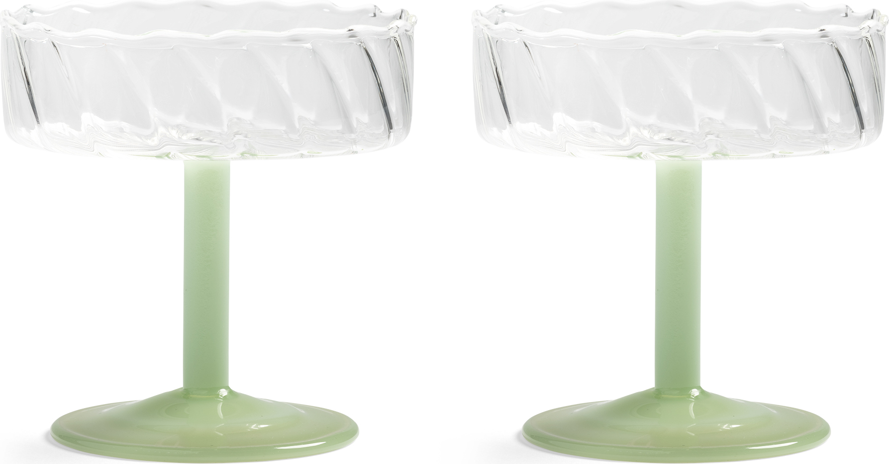 Twirl Cocktailgläser 200 ml, grün, 2 St.