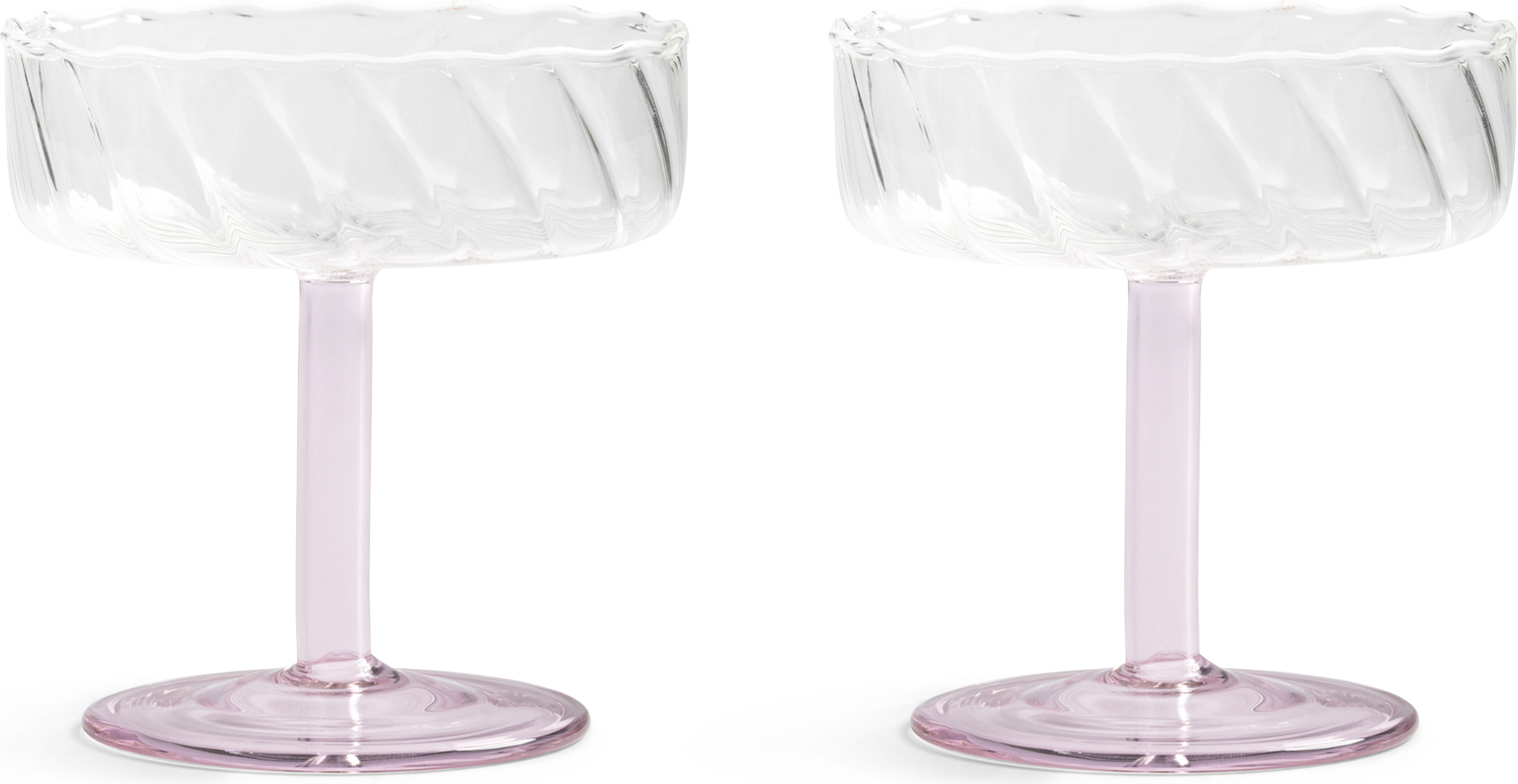 Twirl Cocktailgläser 200 ml, rosa, 2 St.