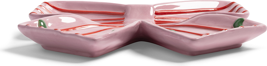 Uzkodu šķīvis Ribbon 22 cm, zils