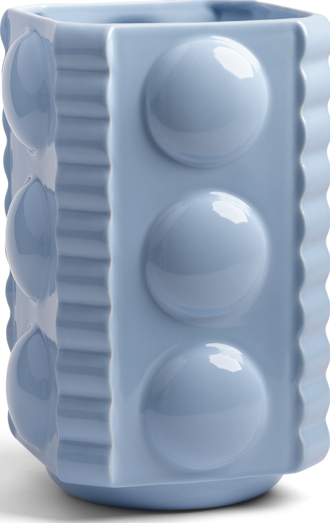 Vase Facet, blau