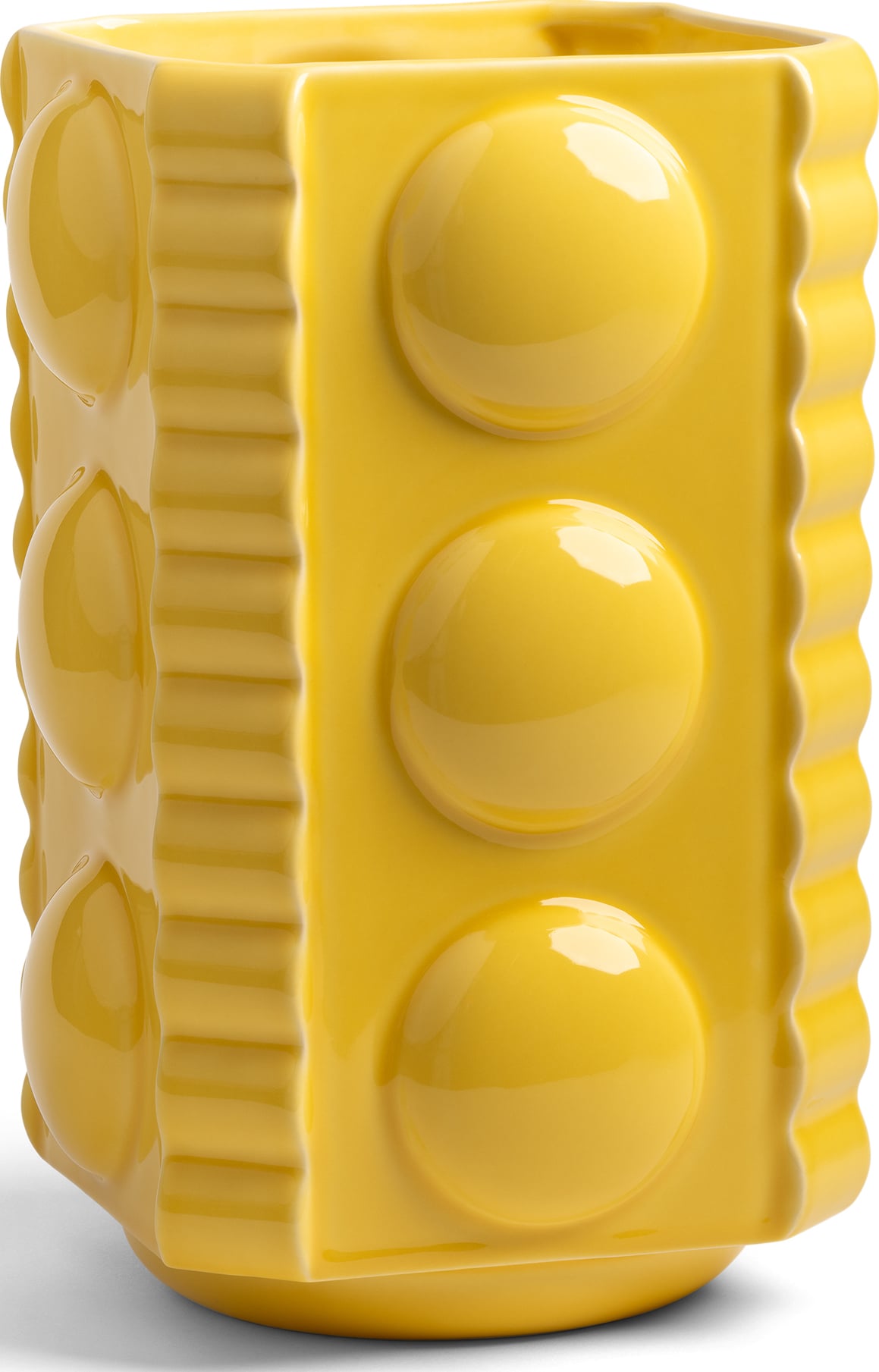 Vase Facet, gelb