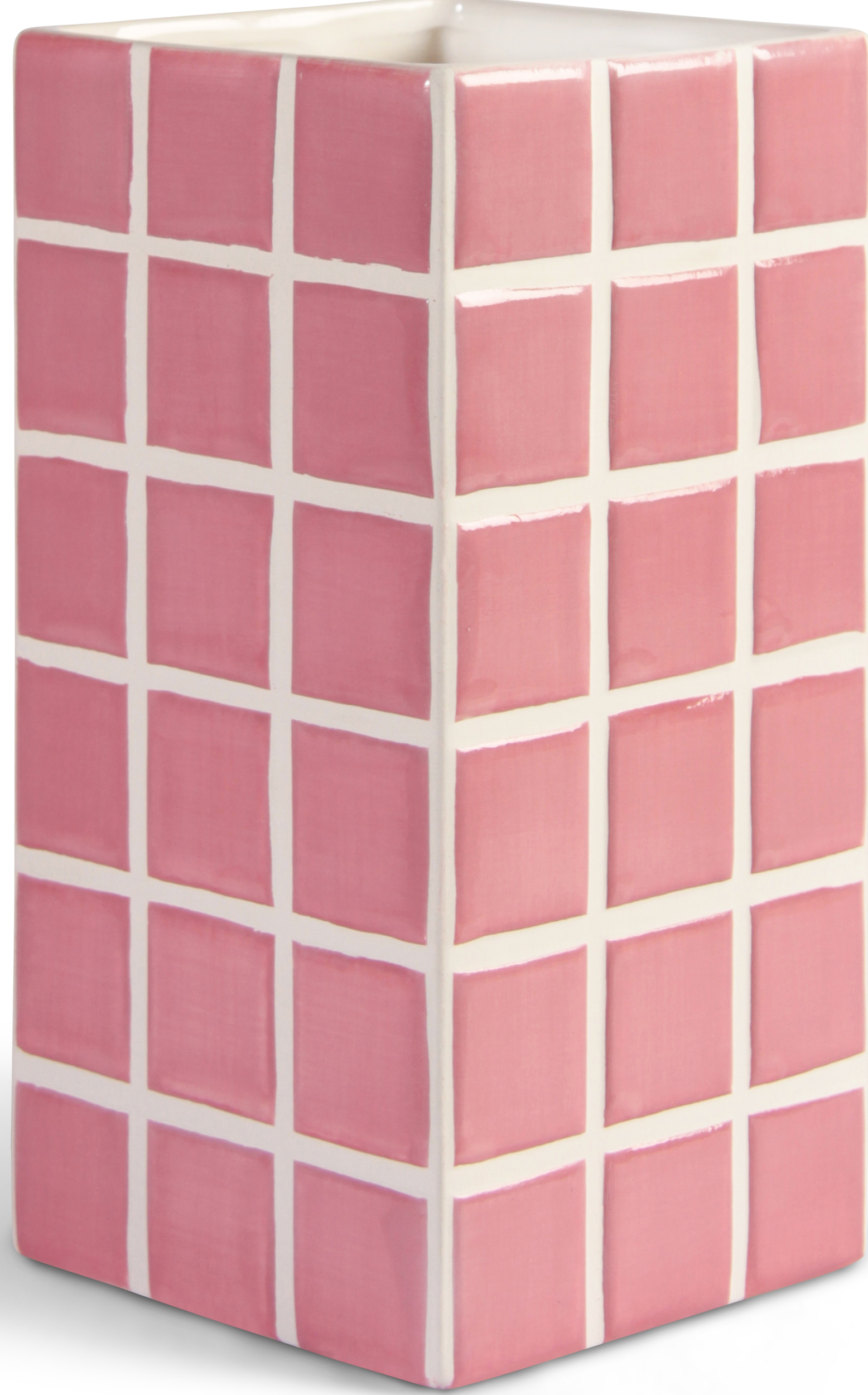 Vase Tile 21 cm, rosa