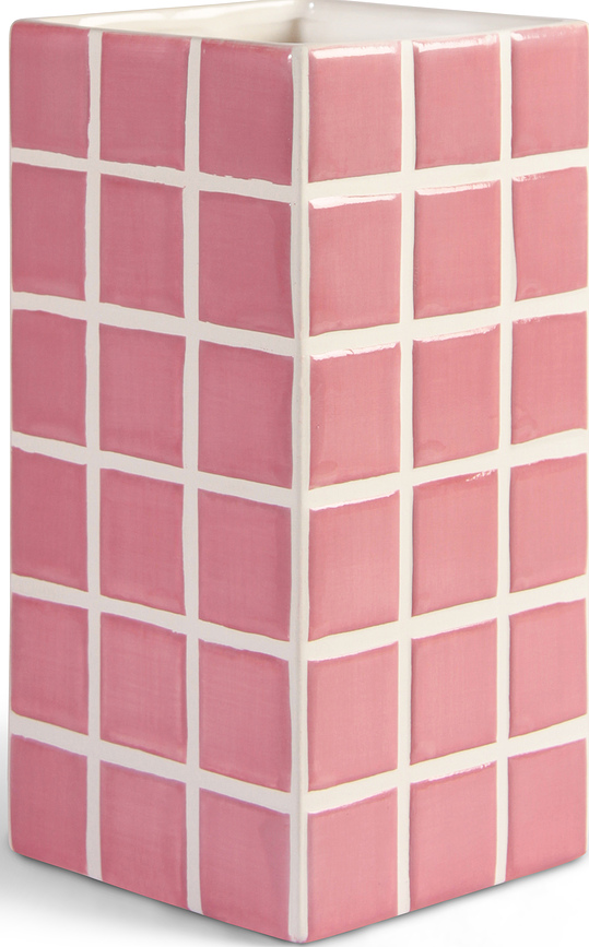 Vase Tile 21 cm, rosa