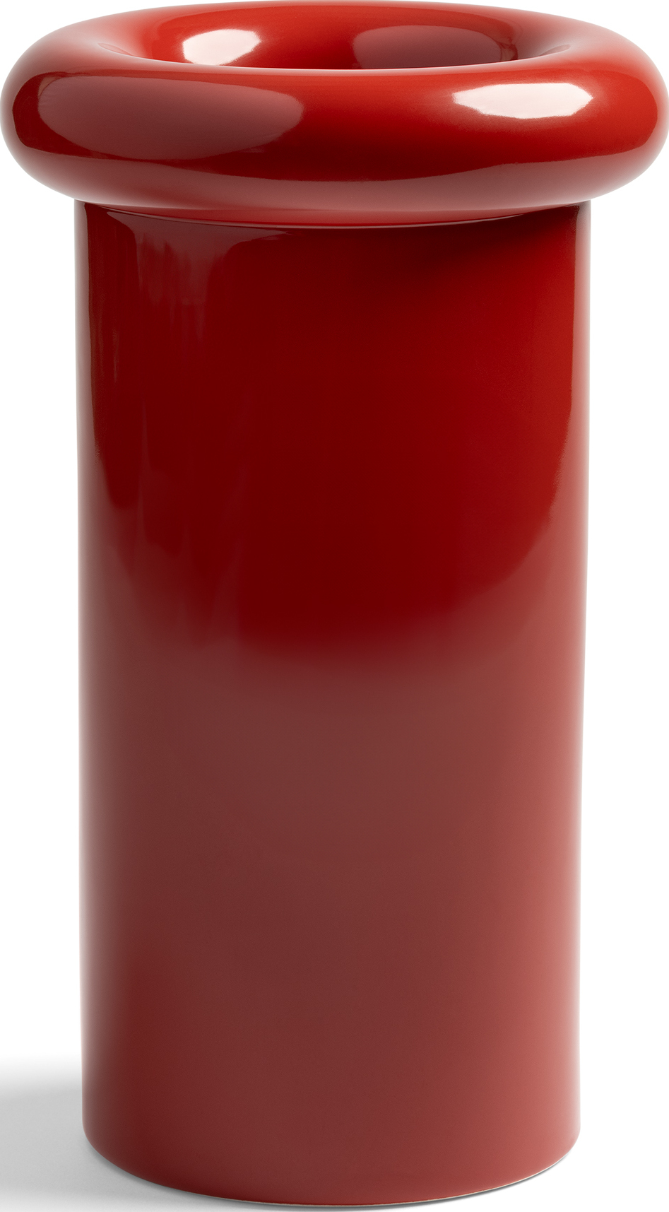 Vase Turban 27 cm, bordeaux
