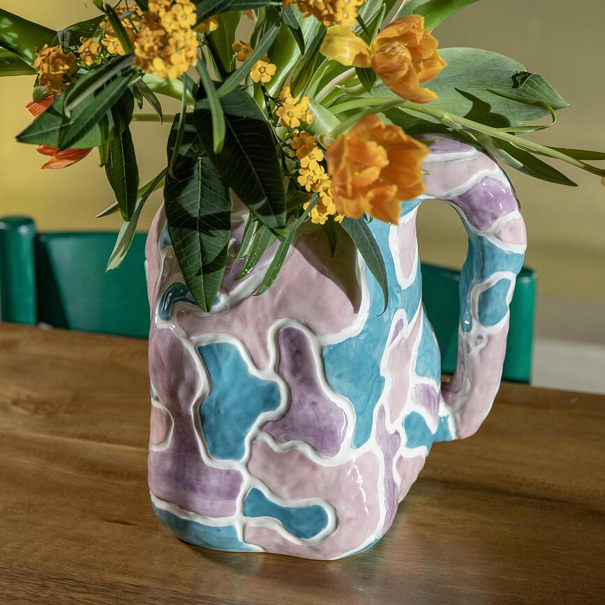 Vaza Jug-a-vase 30 cm, žydra