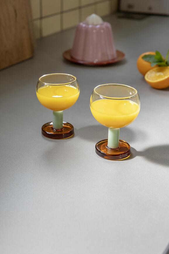 Vīna glāzes Cantine 200 ml, zaļi-dzintara, 2 gab.