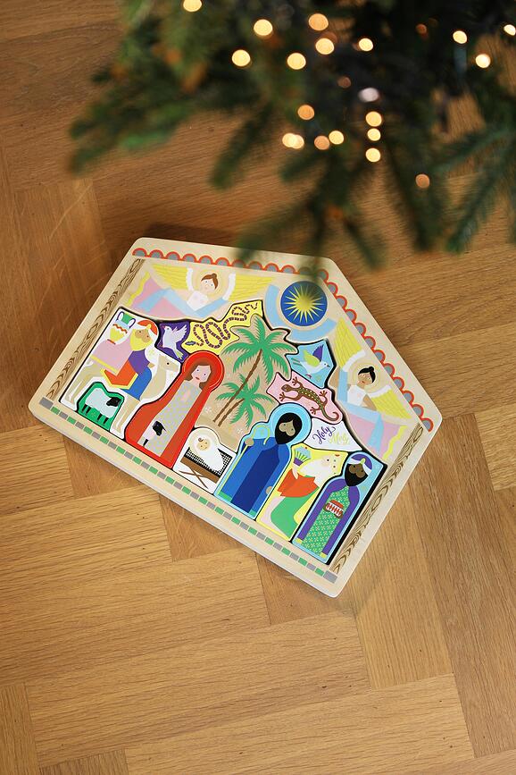 Weihnachtskrippen-Holzpuzzle &K Amsterdam, 14-teilig