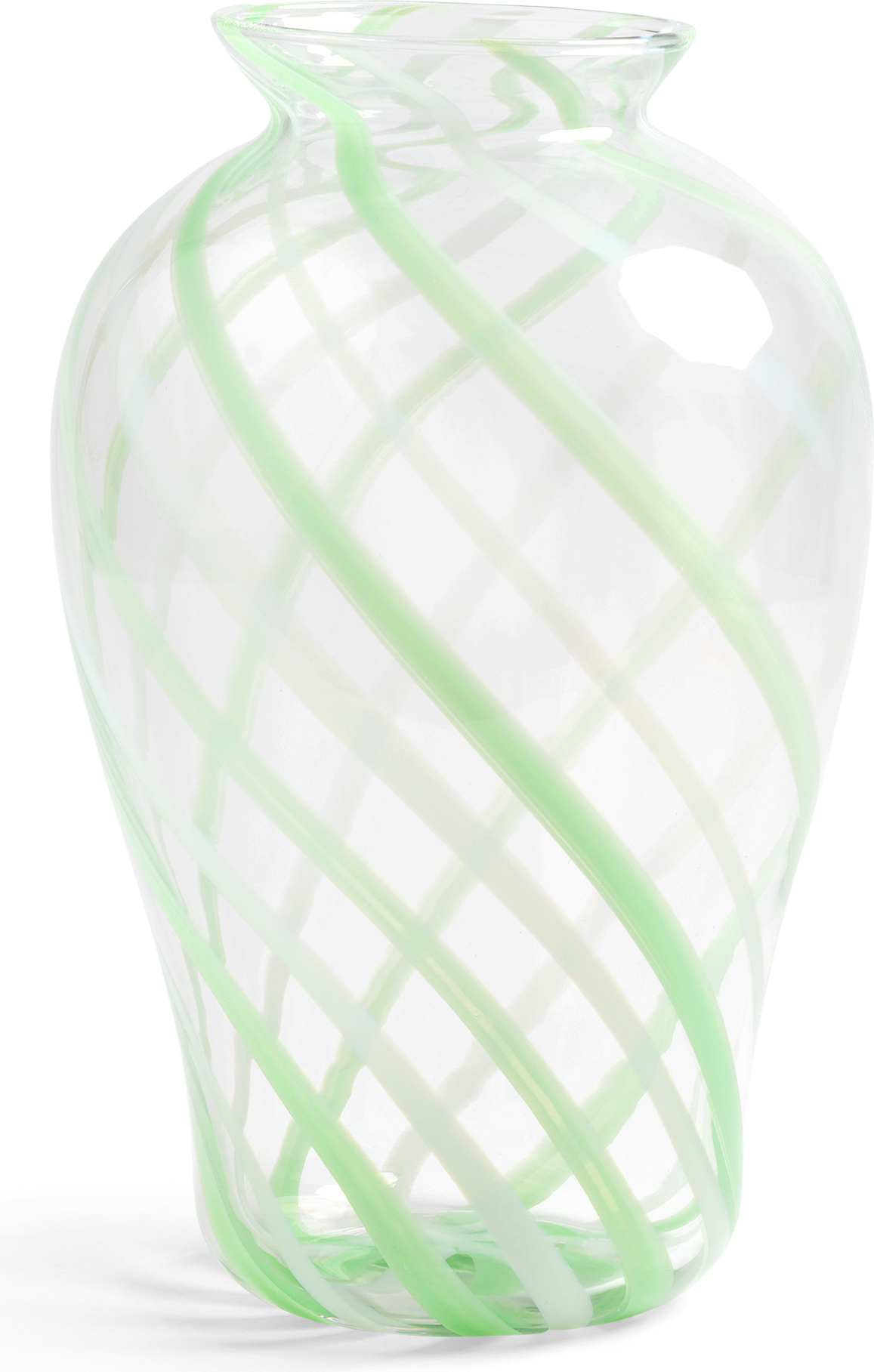Yogu Spiral Vase 33,5 cm, grün