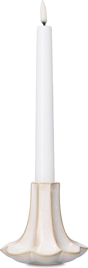 Candelabro Kantarel para vela clásica 10 cm, blanco