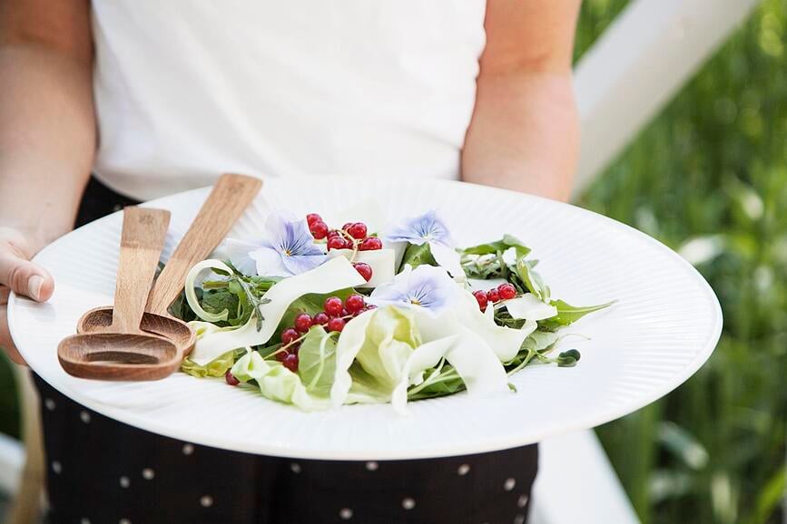 Cubiertos para Ensalada de madera de roble Hammershøi, Set de 2 piezas