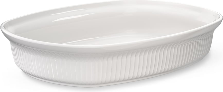 Fuente para hornear y servir Hammershøi, 39 x 29,5 cm, blanca