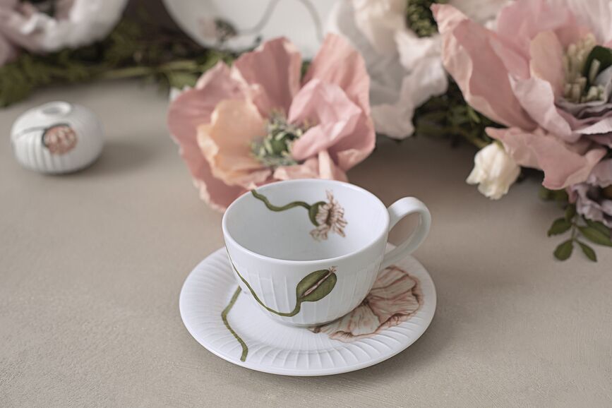 Hammershøi Poppy Φλιτζάνι για τσάι με πιατάκι, 380 ml