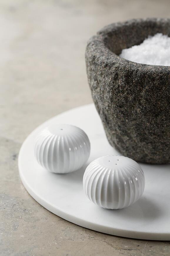 Hammershøi Salière et Poivrière, blanches, Lot de 2