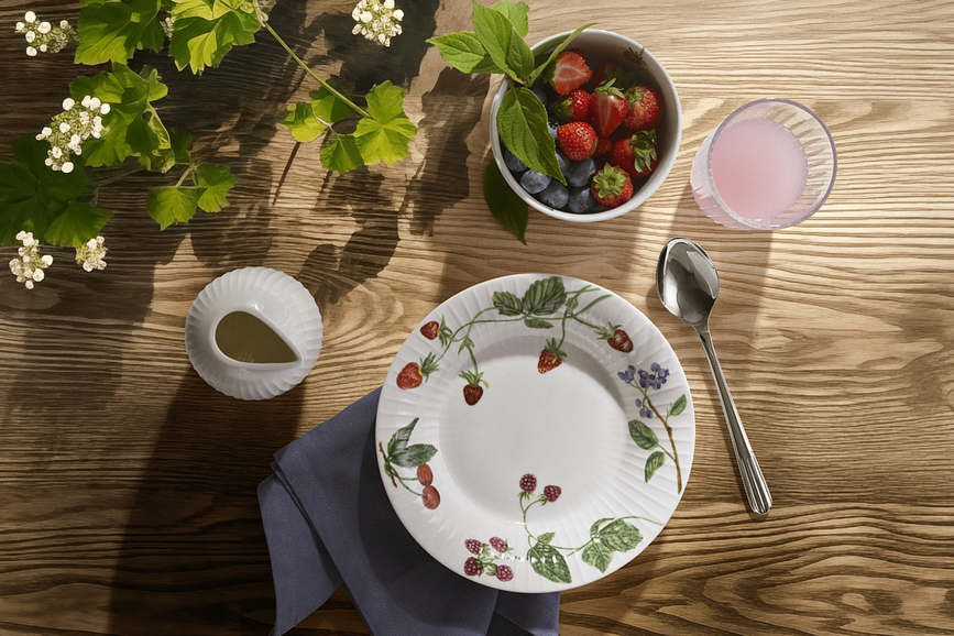 Hammershøi Summer Wild Flowers Assiette à Déjeuner, 22 cm