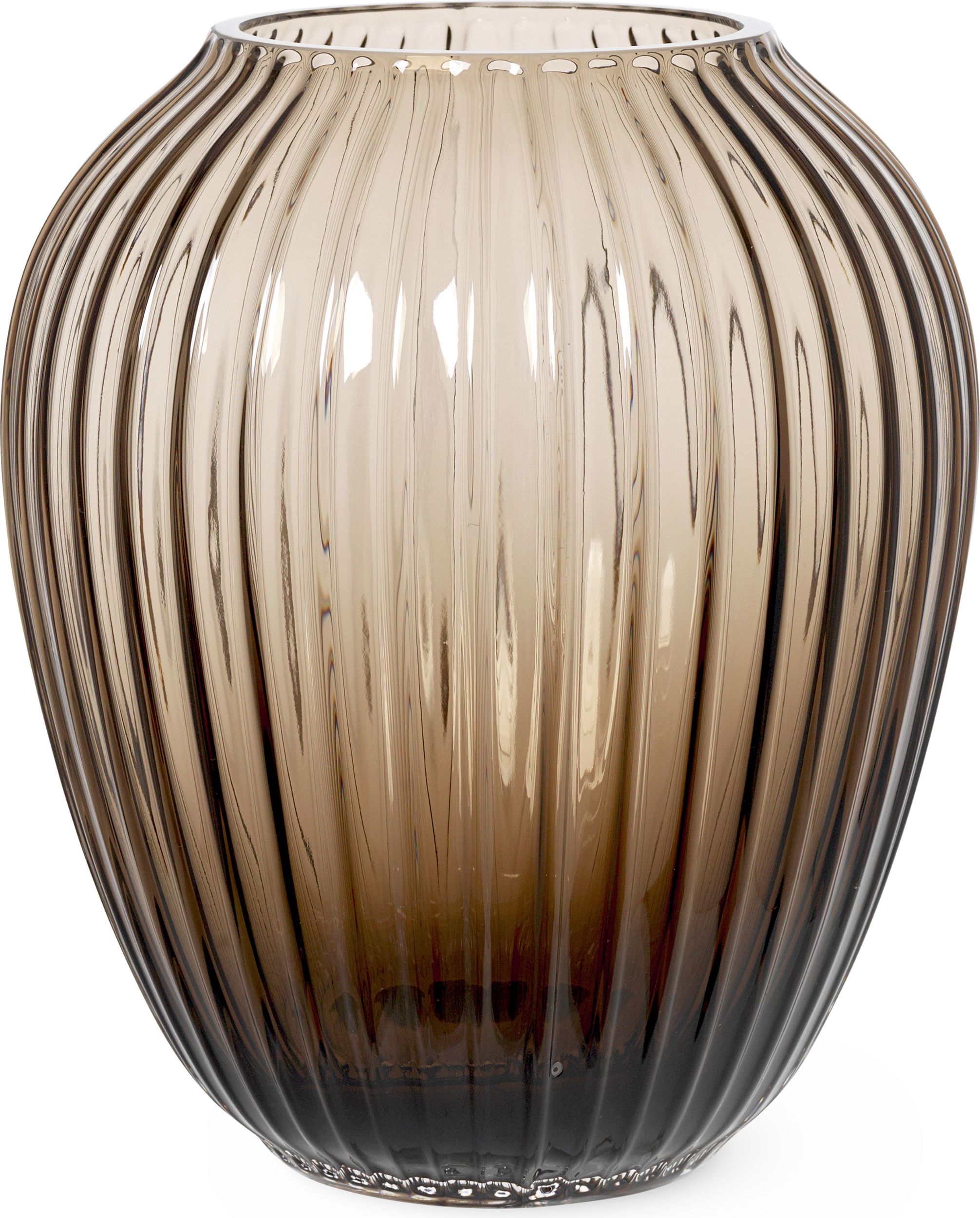 Hammershøi Vase 18,5 cm nussbraun aus Glas