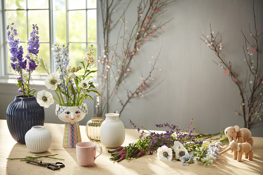 Hammershøi Vase et Bougeoir avec 2 Tasses, Set 4 pièces