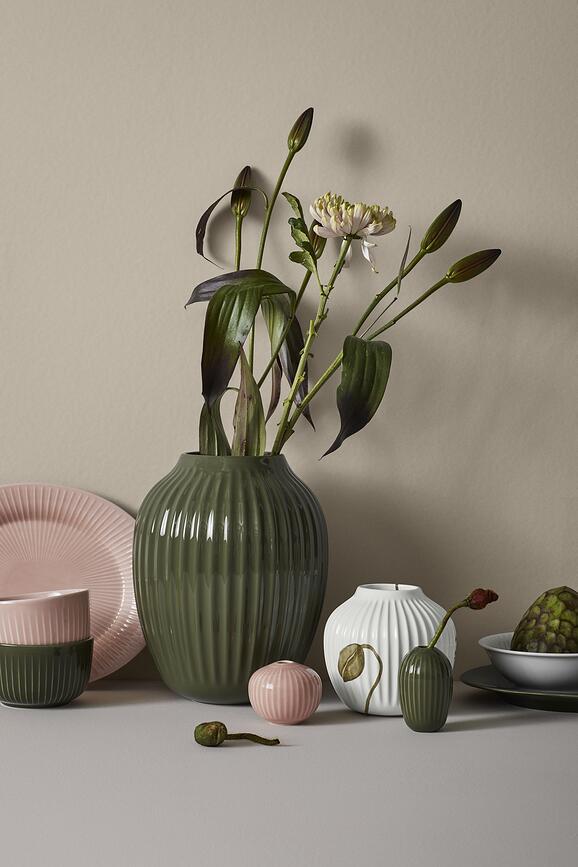 Hammershøi Vases petits, verts, Lot de 3