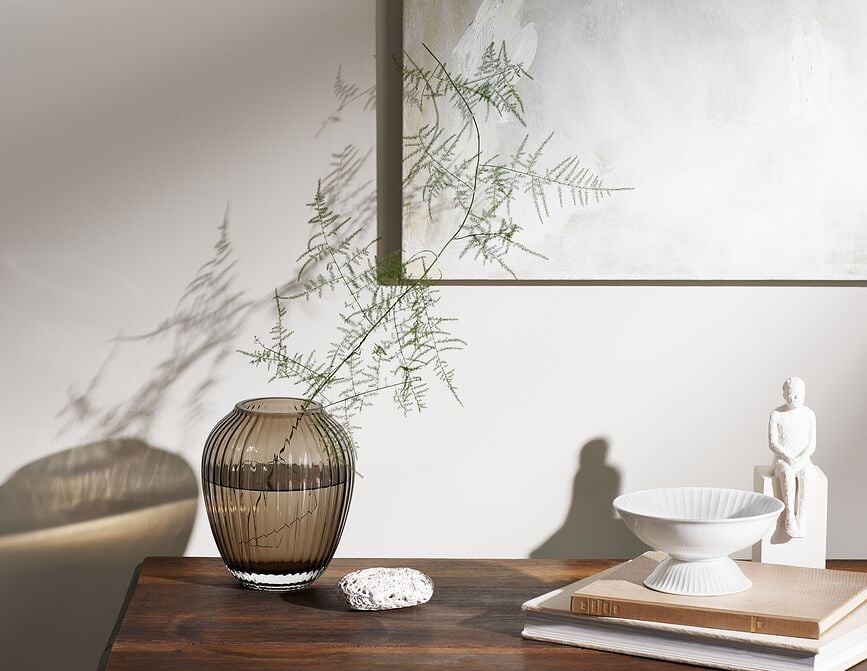 Hammershøi Vaza, 14 cm, orehova, steklena