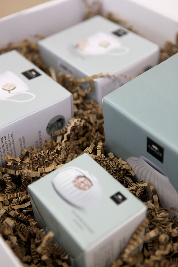 Hammershøi Vaza in svečnik, z 2 skodelicama, 4-delni set