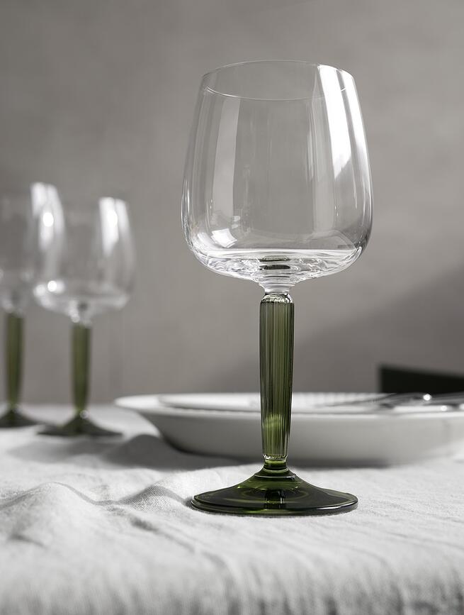 Hammershøi Verres à Vin Rouge 490 ml, verts, Lot de 2