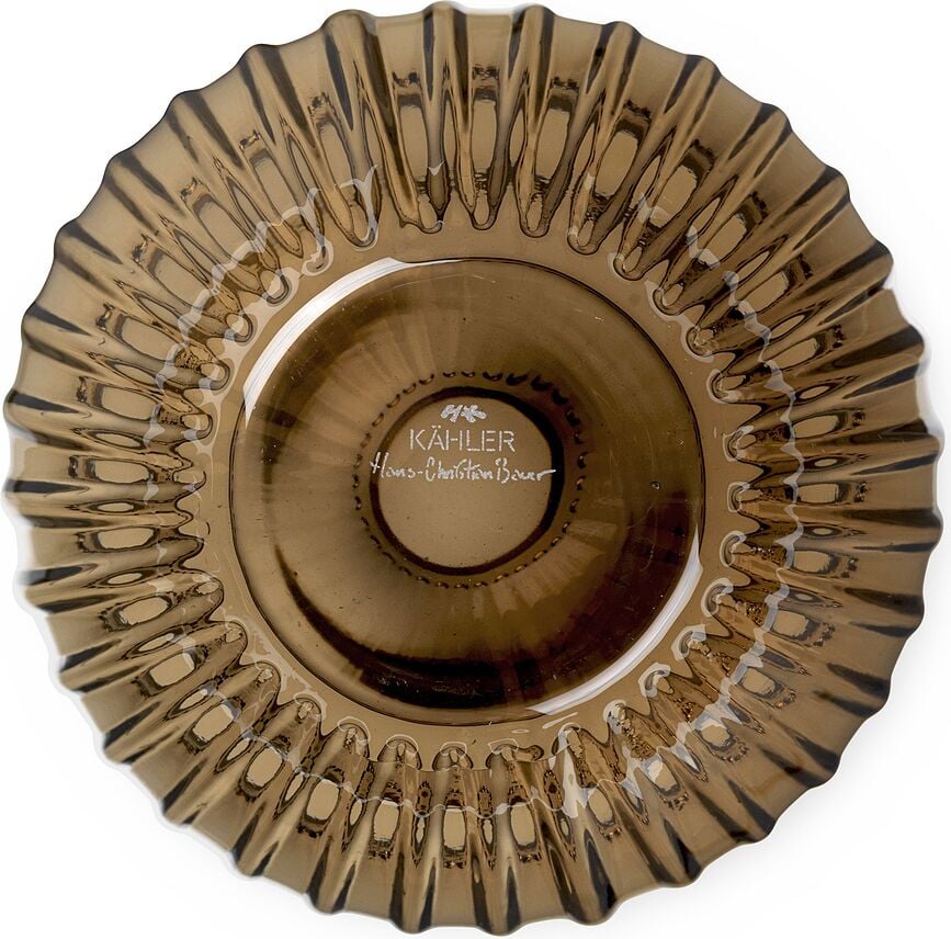 Jarrón de cristal Hammershøi, 14 cm, nogal