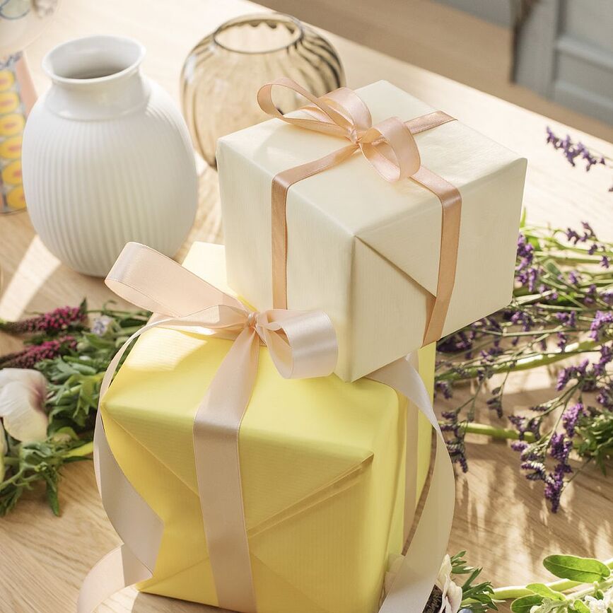 Jarrón de cristal Hammershøi, 14 cm, nogal